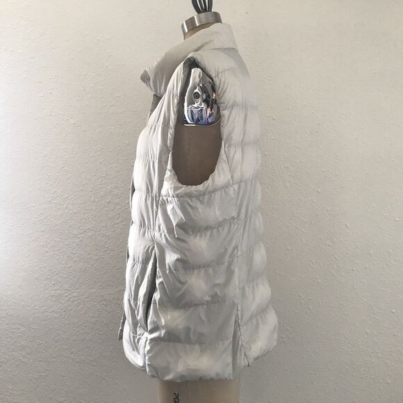 Uniqlo Beige Neutral Ultra Light Down Full Zip Womens Puffer Sleeveless Vest - L - Picture 4 of 9